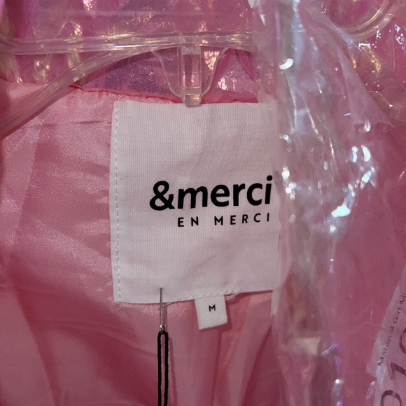 New Pink Puffer Crop Jacket - Picture 8 of 8